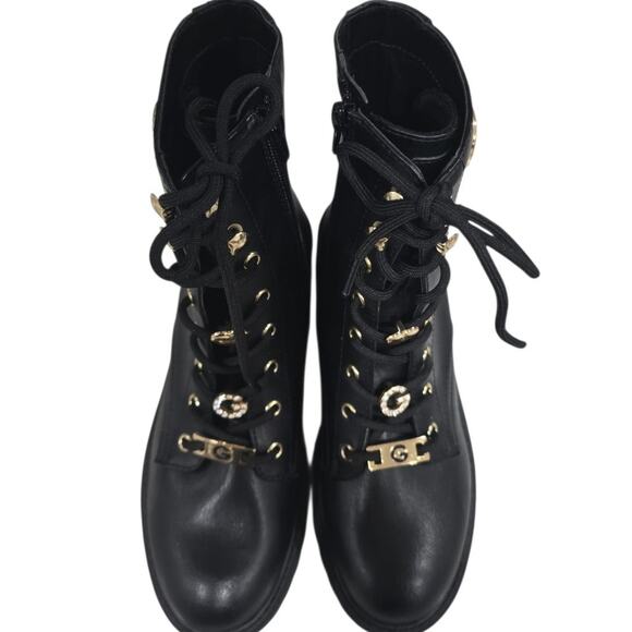 New GBG Los Angeles Black Combat Boots With Charm Logo - Picture 7 of 7